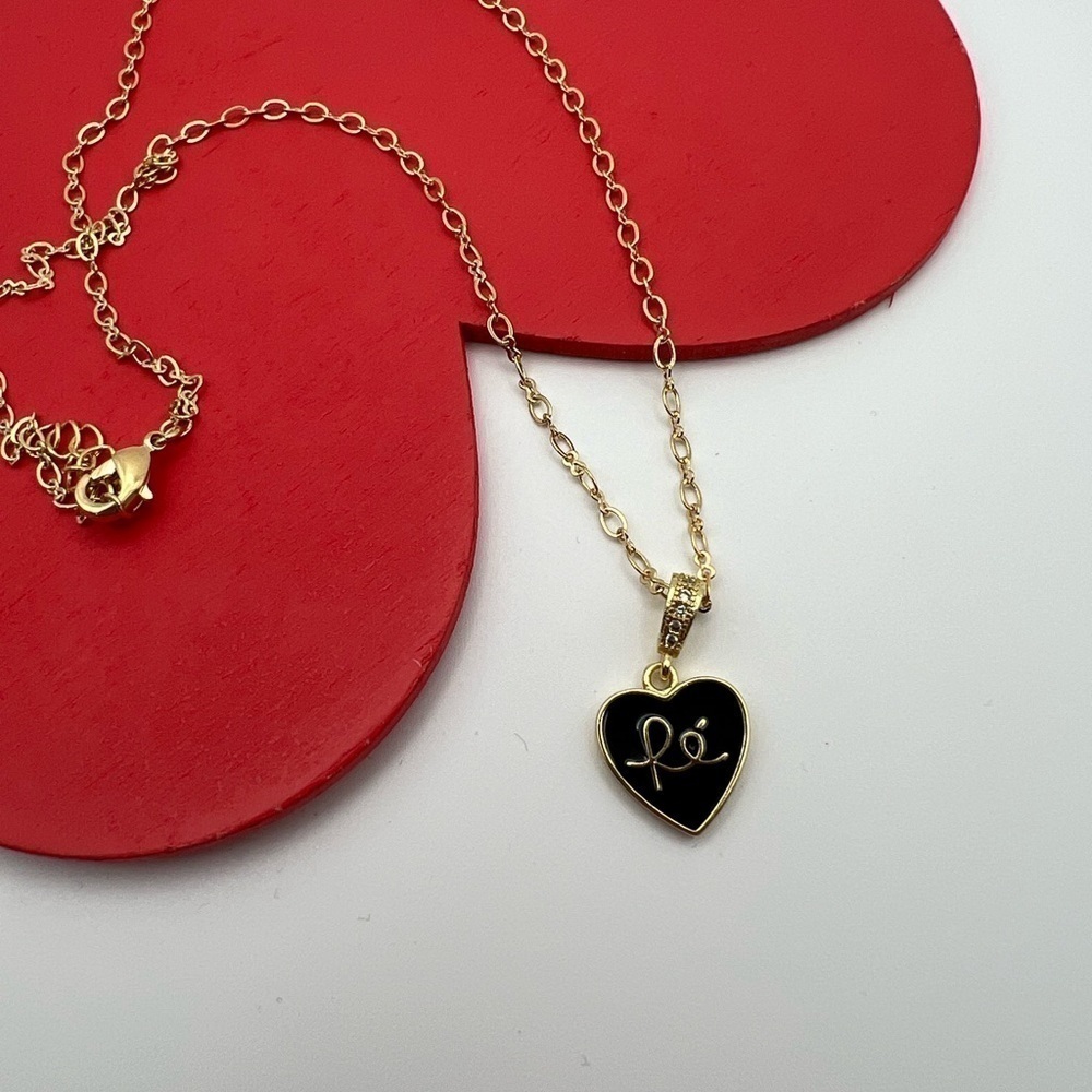 18k gold plated chain with Fe charm. Gift for the holidays